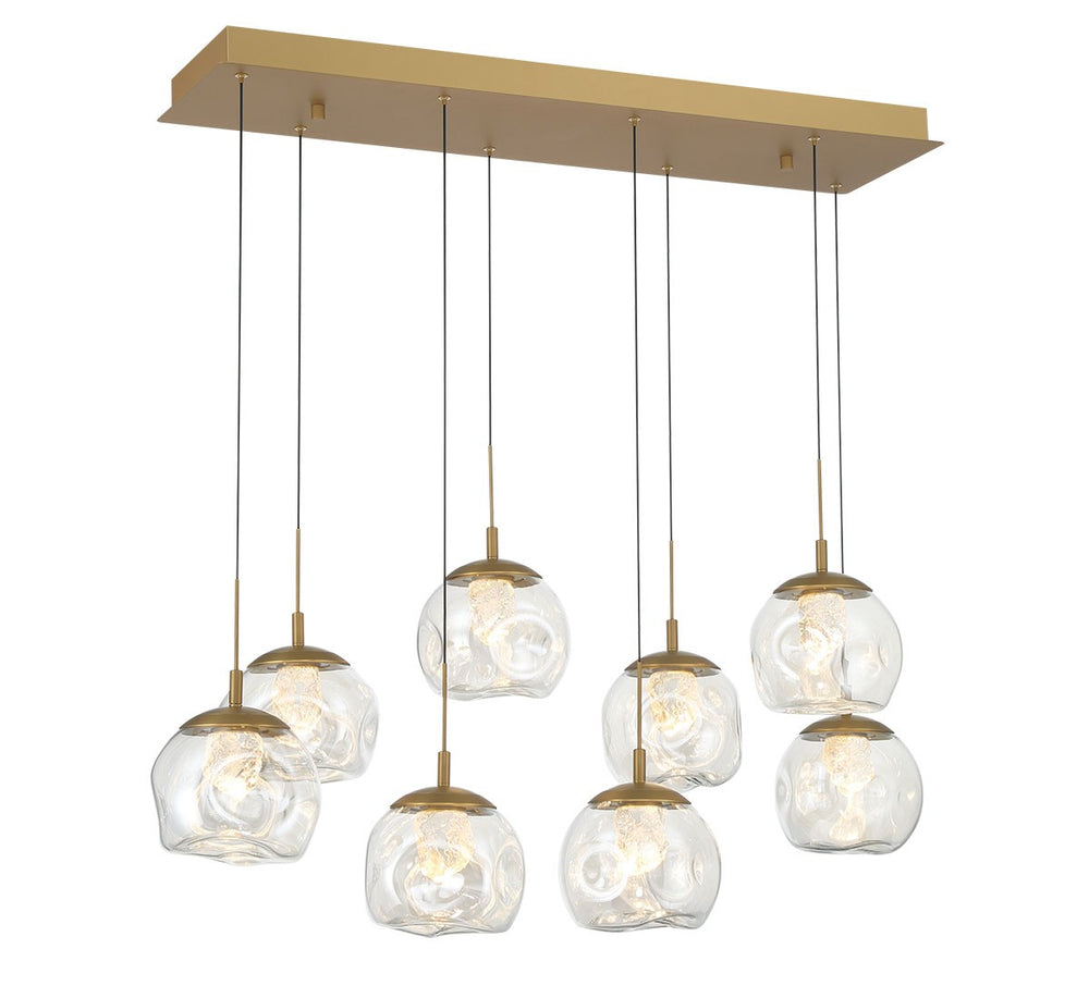 Lib & Co. Canada - LED Chandelier - Camerino - Painted antique brass- Union Lighting Luminaires Decor
