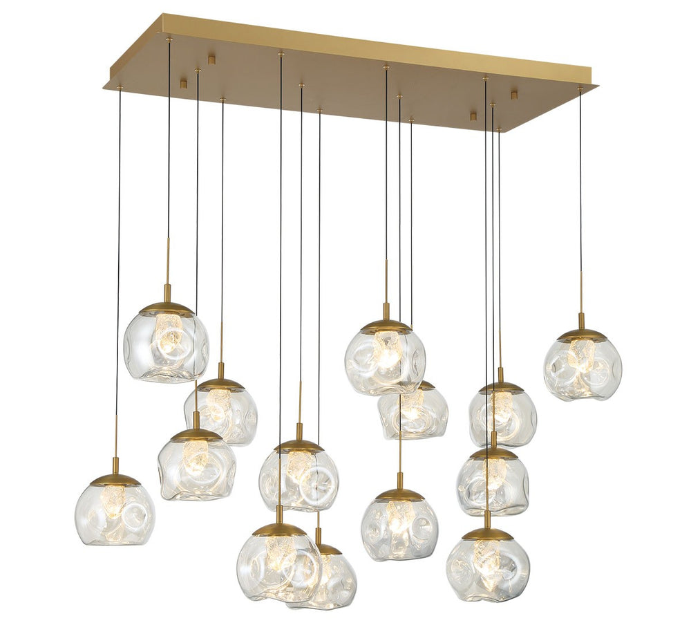 Lib & Co. Canada - LED Chandelier - Camerino - Painted antique brass- Union Lighting Luminaires Decor