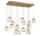 Lib & Co. Canada - LED Chandelier - Camerino - Painted antique brass- Union Lighting Luminaires Decor