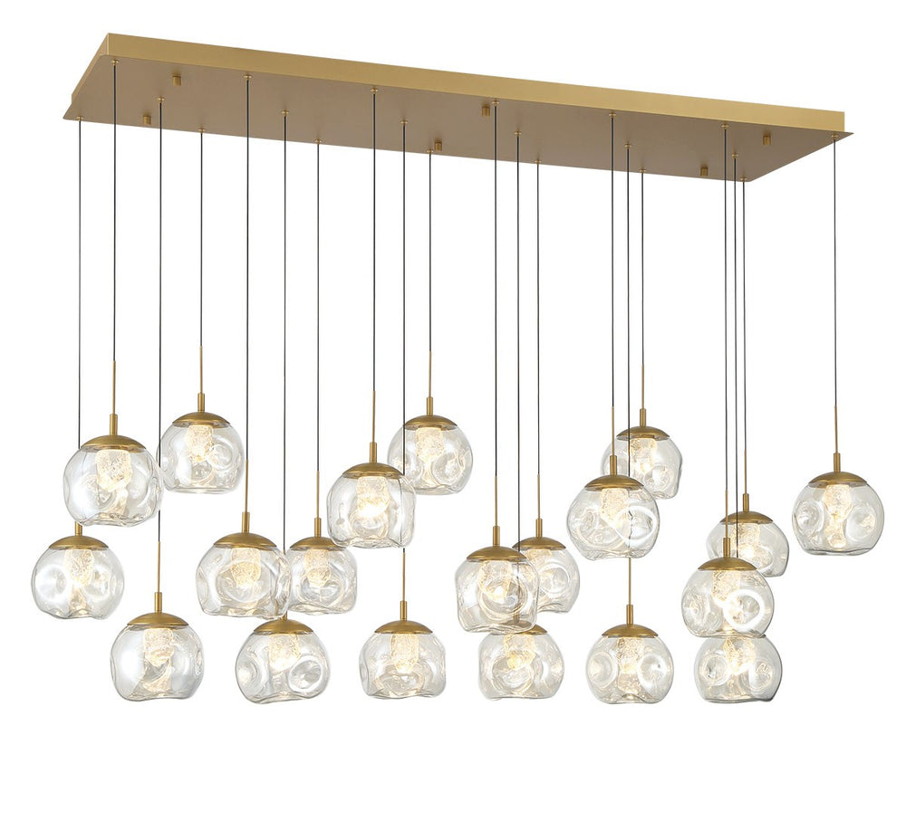 Lib & Co. Canada - LED Chandelier - Camerino - Painted antique brass- Union Lighting Luminaires Decor