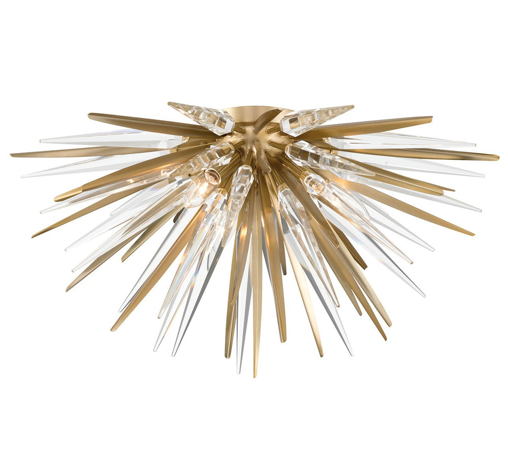 Lib & Co. Canada - Three Light Ceiling Mount - Pragma - Soft brass- Union Lighting Luminaires Decor