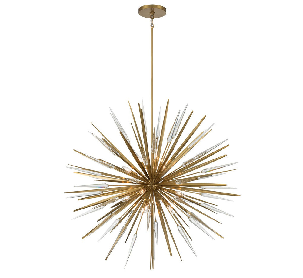 Lib & Co. Canada - 14 Light Chandelier - Pragma - Soft brass- Union Lighting Luminaires Decor