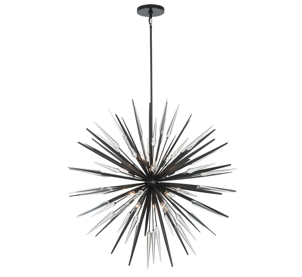 Lib & Co. Canada - 14 Light Chandelier - Pragma - Metallic black- Union Lighting Luminaires Decor