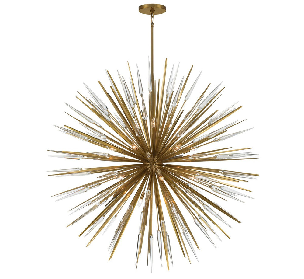 Lib & Co. Canada - 18 Light Chandelier - Pragma - Soft brass- Union Lighting Luminaires Decor