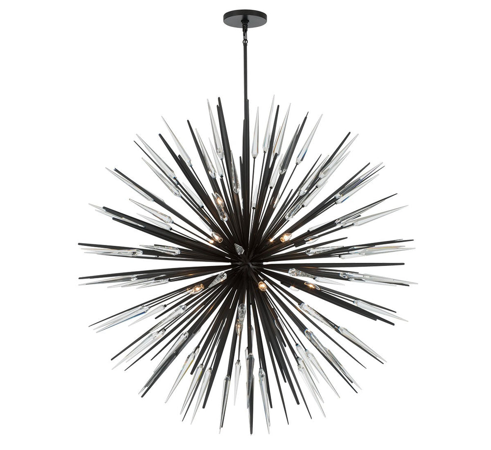 Lib & Co. Canada - 18 Light Chandelier - Pragma - Metallic black- Union Lighting Luminaires Decor