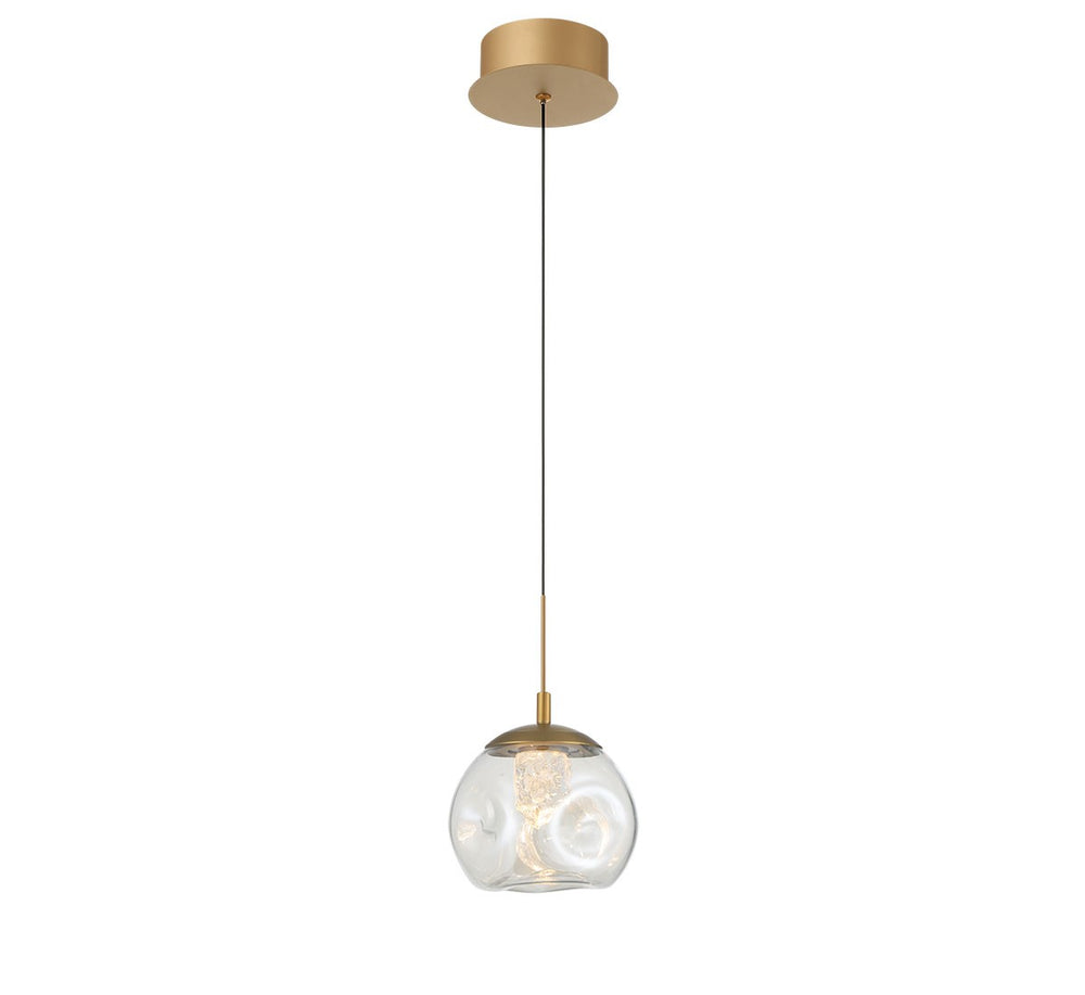 Lib & Co. Canada - LED Pendant - Camerino - Painted antique brass- Union Lighting Luminaires Decor