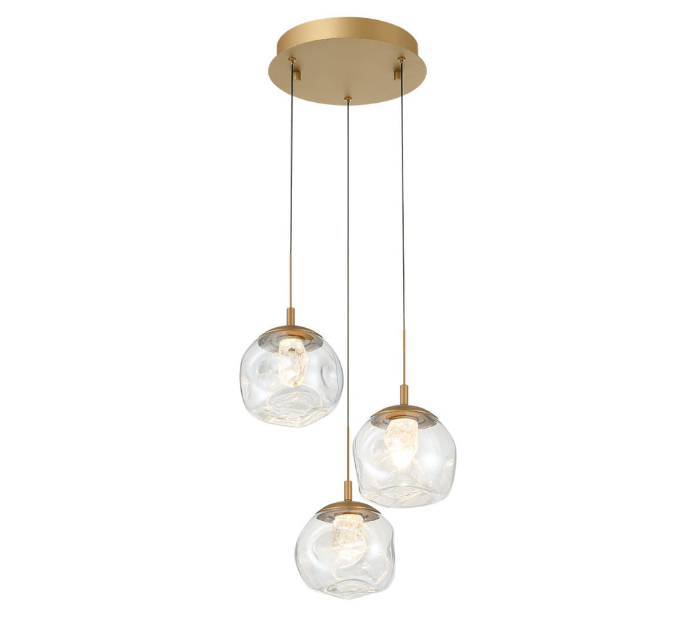 Lib & Co. Canada - LED Pendant - Camerino - Painted antique brass- Union Lighting Luminaires Decor