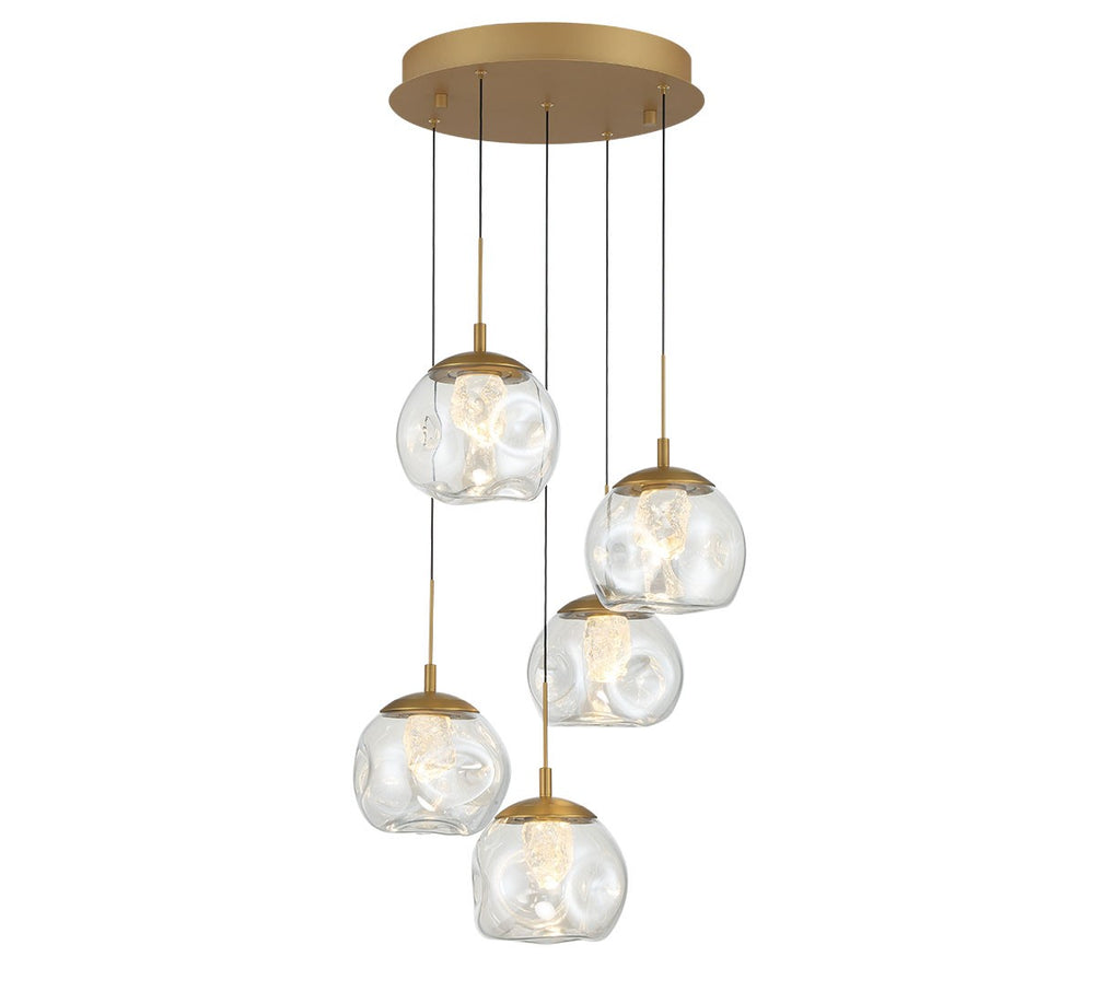 Lib & Co. Canada - LED Chandelier - Camerino - Painted antique brass- Union Lighting Luminaires Decor
