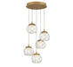 Lib & Co. Canada - LED Chandelier - Camerino - Painted antique brass- Union Lighting Luminaires Decor
