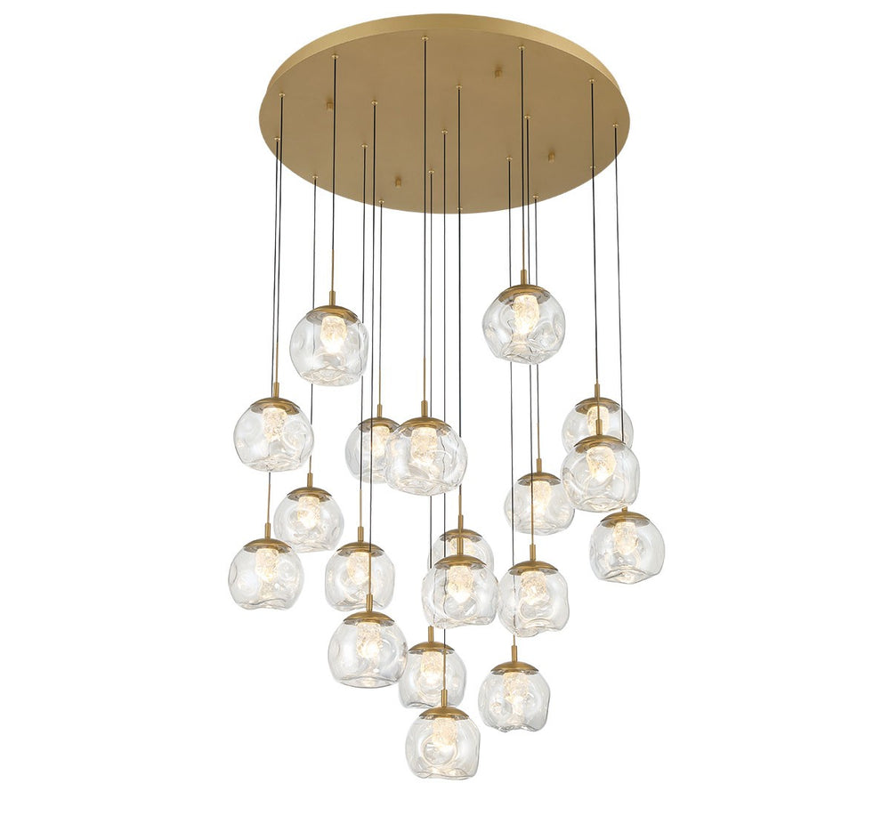 Lib & Co. Canada - LED Chandelier - Camerino - Painted antique brass- Union Lighting Luminaires Decor