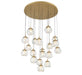 Lib & Co. Canada - LED Chandelier - Camerino - Painted antique brass- Union Lighting Luminaires Decor