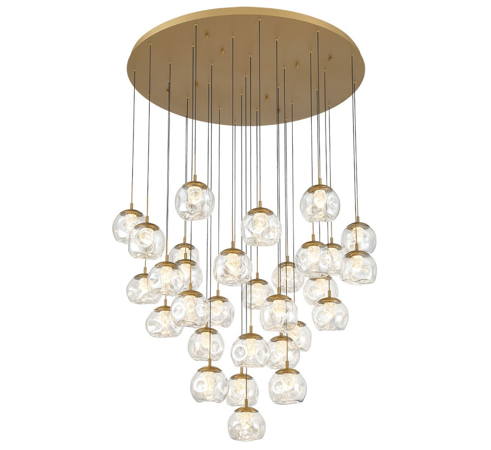 Lib & Co. Canada - LED Chandelier - Camerino - Painted antique brass- Union Lighting Luminaires Decor
