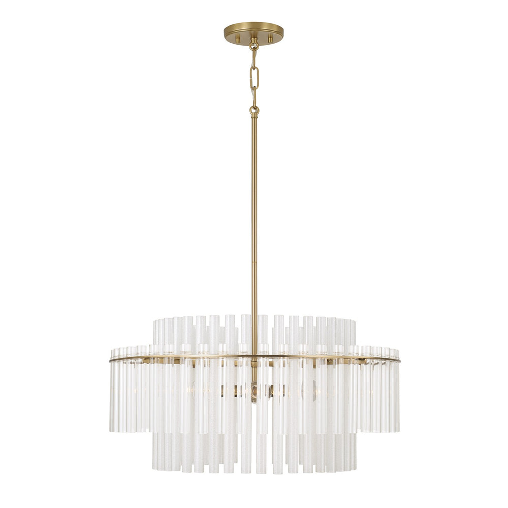 Capital Lighting - Four Light Pendant - Blair - Aged Brass- Union Lighting Luminaires Decor