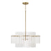 Capital Lighting - Four Light Pendant - Blair - Aged Brass- Union Lighting Luminaires Decor