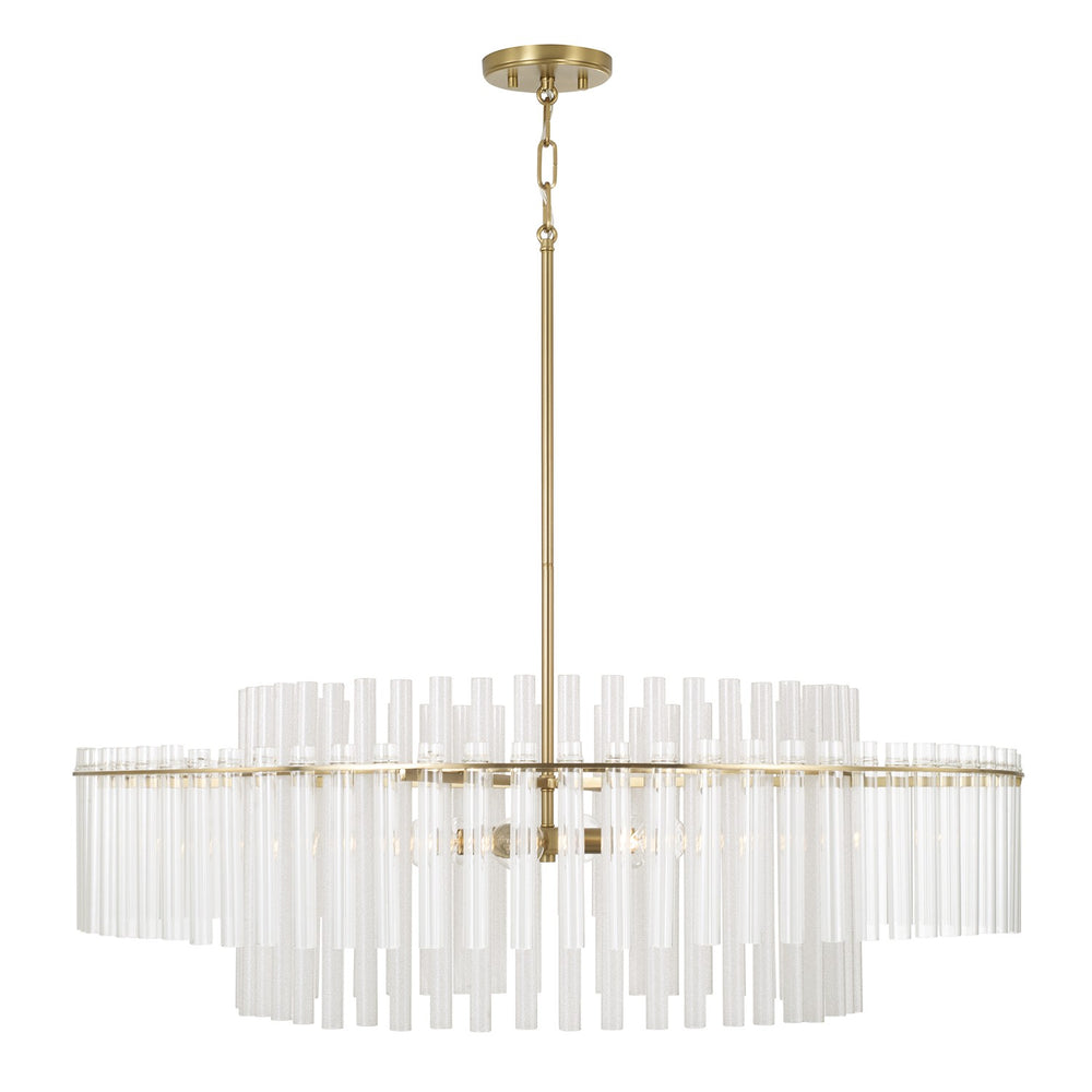 Capital Lighting - Six Light Pendant - Blair - Aged Brass- Union Lighting Luminaires Decor