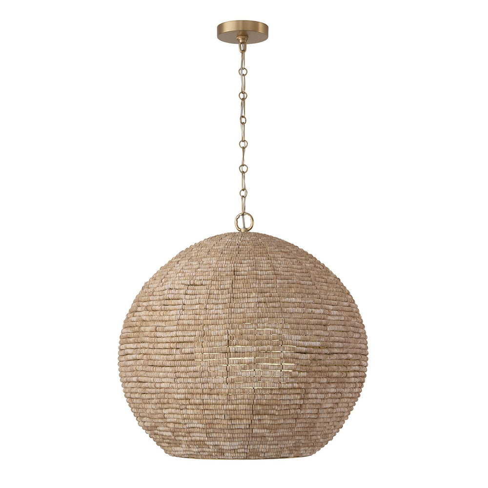 Capital Lighting - One Light Pendant - Morada - Light Fawn and Matte Brass- Union Lighting Luminaires Decor