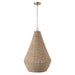 Capital Lighting - One Light Pendant - Morada - Light Fawn and Matte Brass- Union Lighting Luminaires Decor