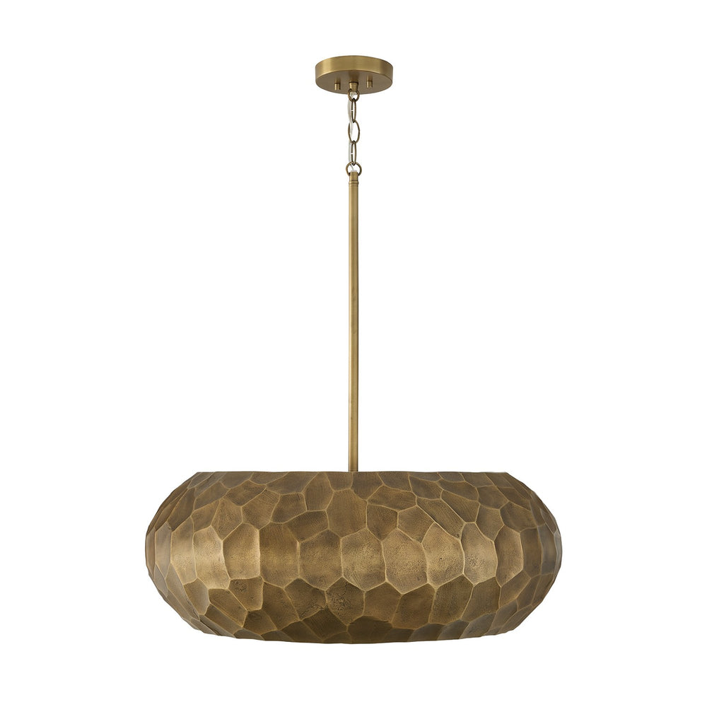 Capital Lighting - Four Light Pendant - Dorian - Burnished Patinaed Brass- Union Lighting Luminaires Decor