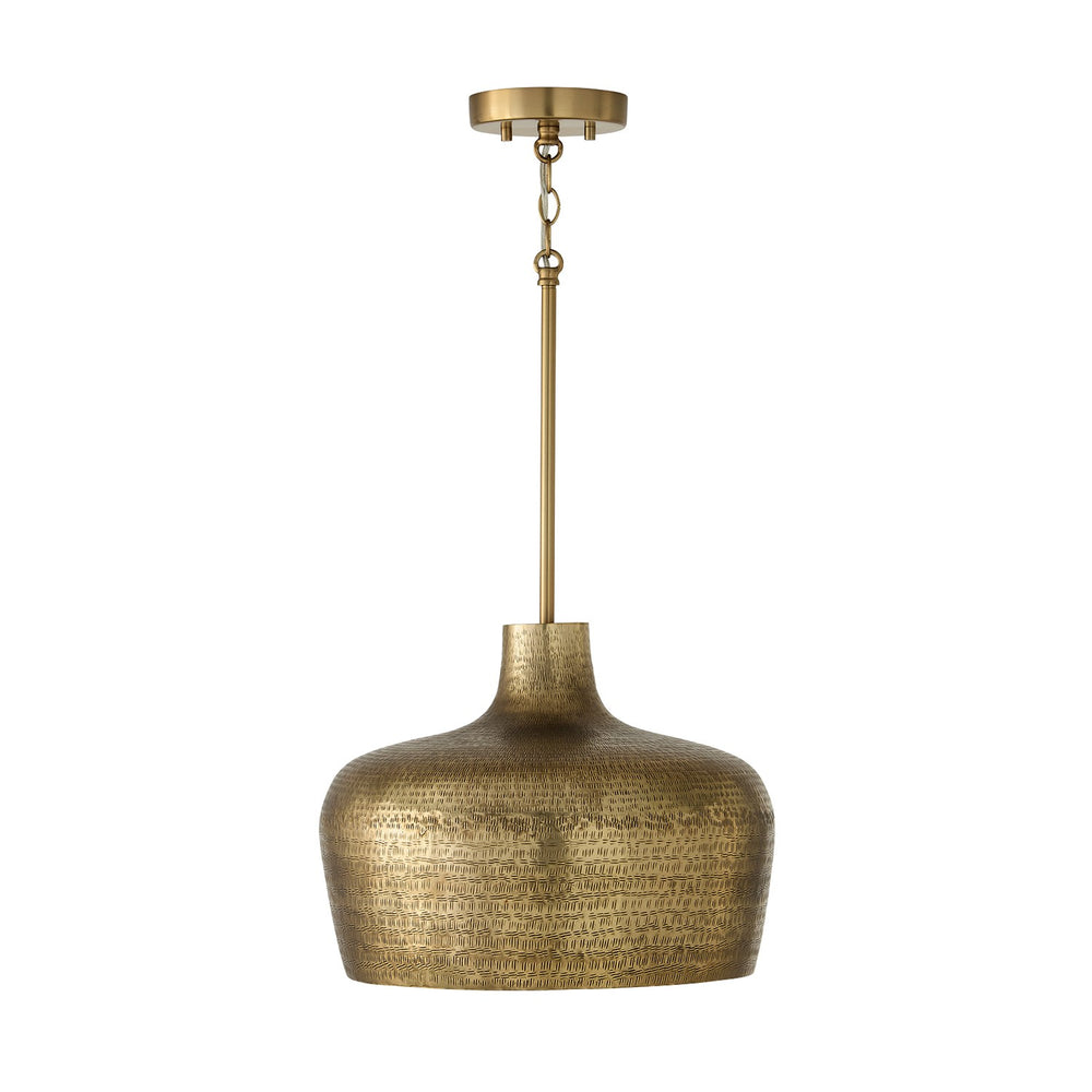 Capital Lighting - One Light Pendant - Myriah - Tibetan Hammered Brass- Union Lighting Luminaires Decor