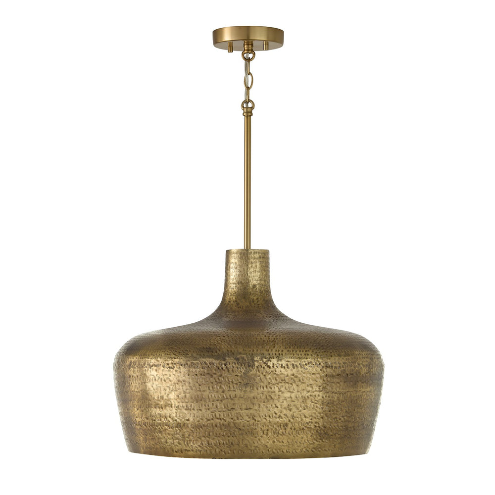 Capital Lighting - One Light Pendant - Myriah - Tibetan Hammered Brass- Union Lighting Luminaires Decor
