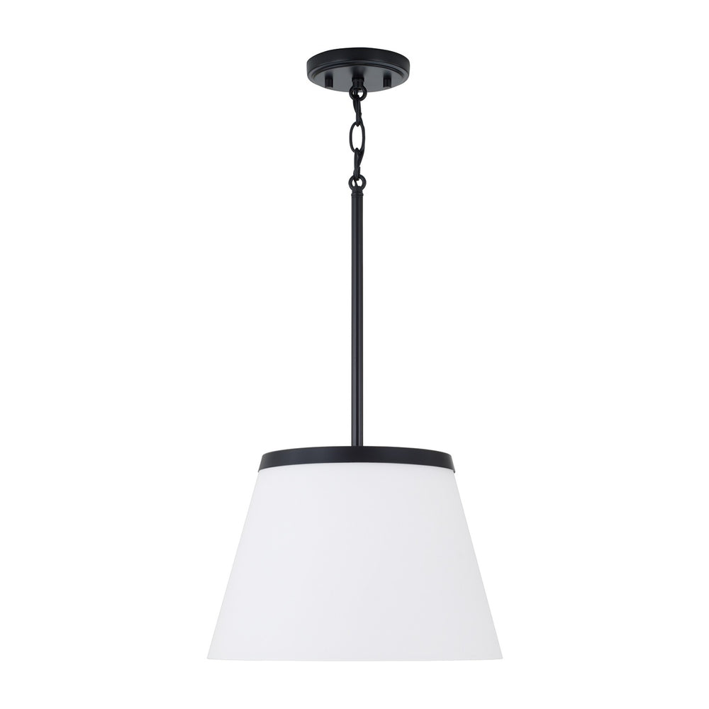 Capital Lighting - One Light Pendant - Drake - Matte Black- Union Lighting Luminaires Decor