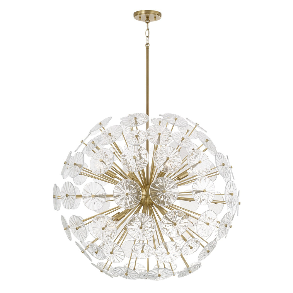 Capital Lighting - Eight Light Chandelier - Emelie - Matte Brass- Union Lighting Luminaires Decor
