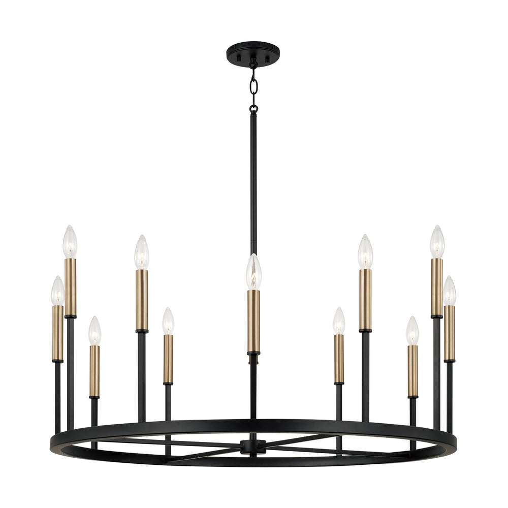 Capital Lighting - 12 Light Chandelier - Davis - Espresso and Brass- Union Lighting Luminaires Decor