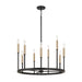 Capital Lighting - Nine Light Chandelier - Davis - Espresso and Brass- Union Lighting Luminaires Decor