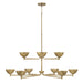 Capital Lighting - LED Chandelier - Francesca - Feathered Brass- Union Lighting Luminaires Decor