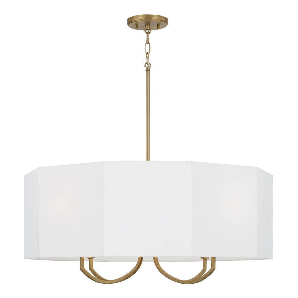 Capital Lighting - Four Light Chandelier - Adrian - Aged Brass- Union Lighting Luminaires Decor