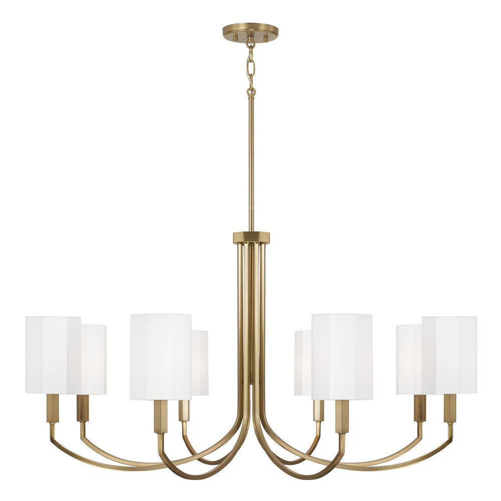 Capital Lighting - Eight Light Chandelier - Adrian - Aged Brass- Union Lighting Luminaires Decor