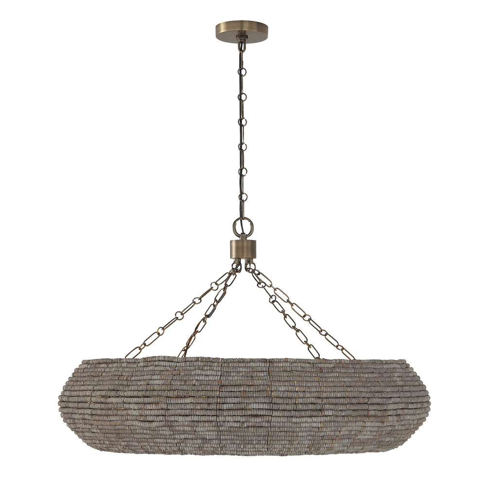 Capital Lighting - Eight Light Chandelier - Morada - Aegean Grey and Dark Brass- Union Lighting Luminaires Decor