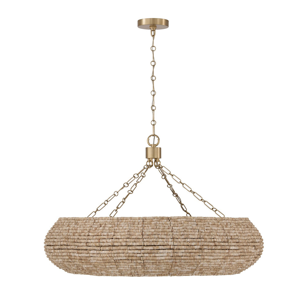 Capital Lighting - Eight Light Chandelier - Morada - Light Fawn and Matte Brass- Union Lighting Luminaires Decor