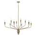 Capital Lighting - Ten Light Chandelier - Palmer - Antiqued Brass- Union Lighting Luminaires Decor