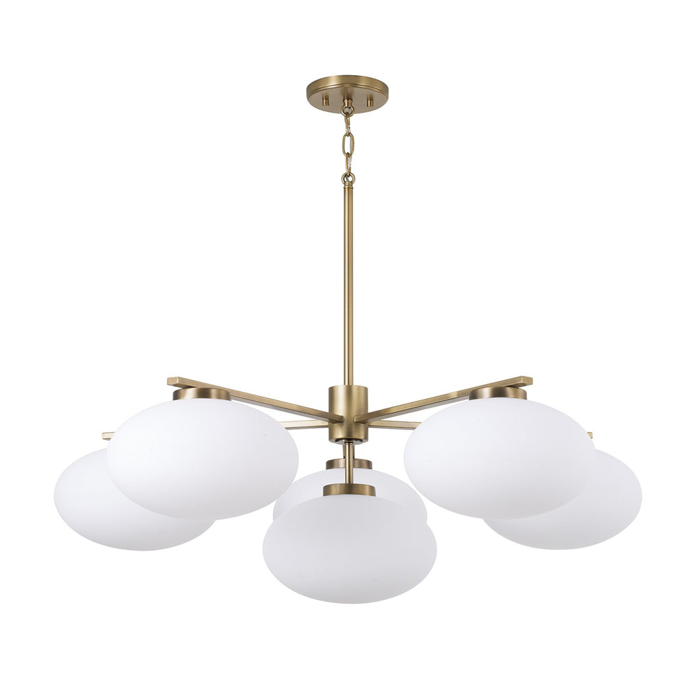 Capital Lighting - Six Light Chandelier - Soren - Aged Brass- Union Lighting Luminaires Decor