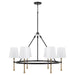 Capital Lighting - Six Light Chandelier - Hollis - Matte Black with Hammered Gold- Union Lighting Luminaires Decor