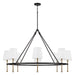 Capital Lighting - Eight Light Chandelier - Hollis - Matte Black with Hammered Gold- Union Lighting Luminaires Decor