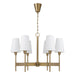 Capital Lighting - Six Light Chandelier - Leland - Aged Brass- Union Lighting Luminaires Decor