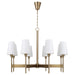 Capital Lighting - Eight Light Chandelier - Leland - Aged Brass- Union Lighting Luminaires Decor
