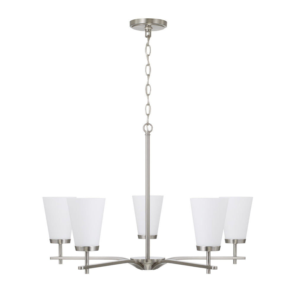 Capital Lighting - Five Light Chandelier - Drake - Brushed Nickel- Union Lighting Luminaires Decor
