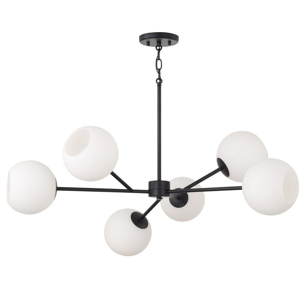 Capital Lighting - Six Light Chandelier - Atlas - Matte Black- Union Lighting Luminaires Decor