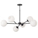 Capital Lighting - Six Light Chandelier - Atlas - Matte Black- Union Lighting Luminaires Decor