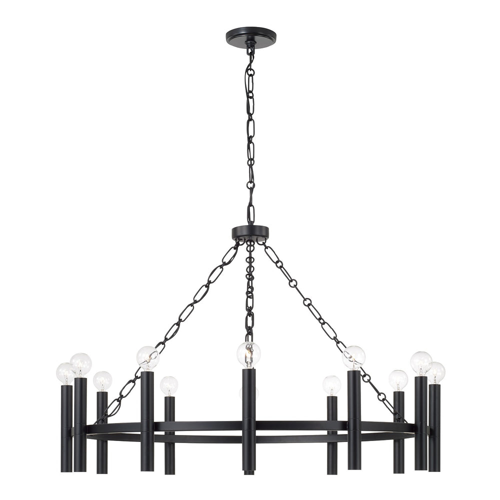Capital Lighting - 12 Light Chandelier - Winton - Matte Black- Union Lighting Luminaires Decor