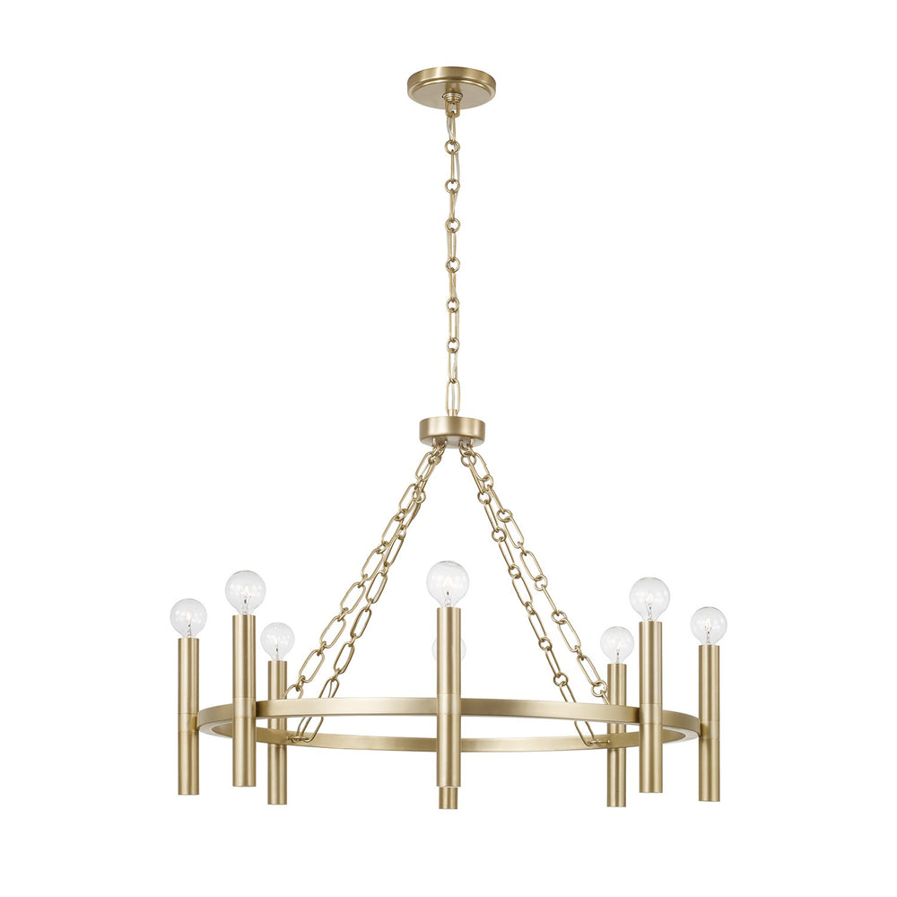 Capital Lighting - Eight Light Chandelier - Winton - Matte Brass- Union Lighting Luminaires Decor