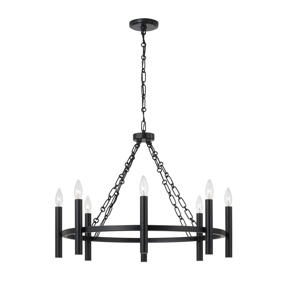 Capital Lighting - Eight Light Chandelier - Winton - Matte Black- Union Lighting Luminaires Decor