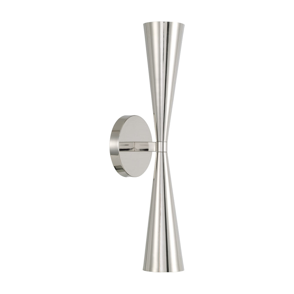 Capital Lighting - Two Light Wall Sconce - Levi - Polished Nickel- Union Lighting Luminaires Decor