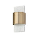 Capital Lighting - LED Wall Sconce - Sidney - White Marble and Matte Brass- Union Lighting Luminaires Decor