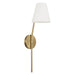 Capital Lighting - One Light Wall Sconce - Cami - Aged Brass and White- Union Lighting Luminaires Decor