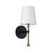 Capital Lighting - One Light Wall Sconce - Hollis - Matte Black with Hammered Gold- Union Lighting Luminaires Decor
