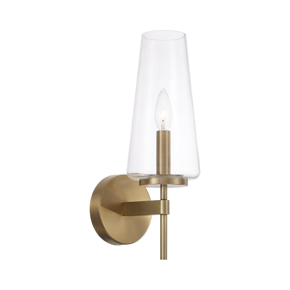 Capital Lighting - One Light Wall Sconce - Aaron - Aged Brass- Union Lighting Luminaires Decor